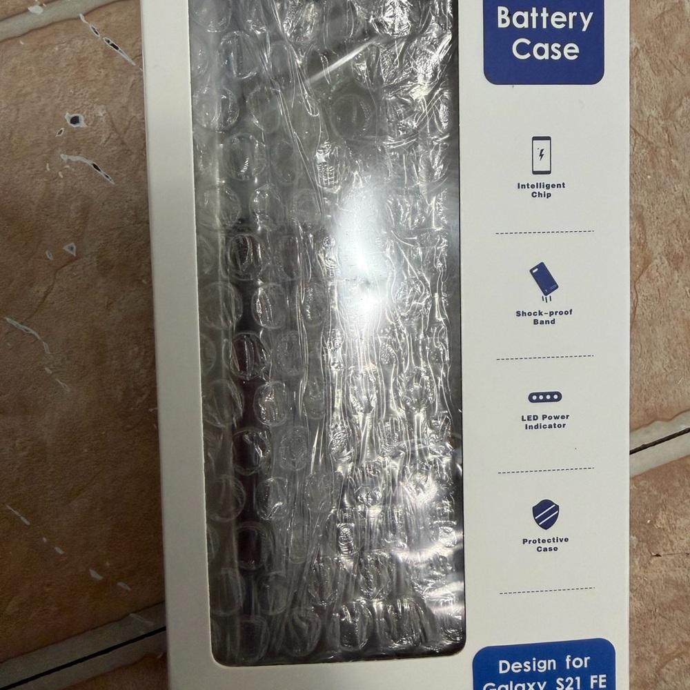 Battery Case for Galaxy S21 FE - Black Protective Power Case